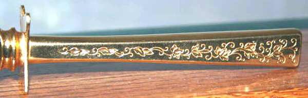 Golden Silver Lace (Gold Electroplate) Wedding Cake Knife with Stainless Blade