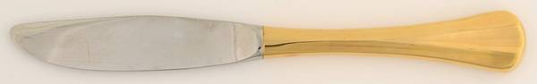 Golden Symmetry (Gold Electroplate, 1984) Hollow Handle Master Butter Knife