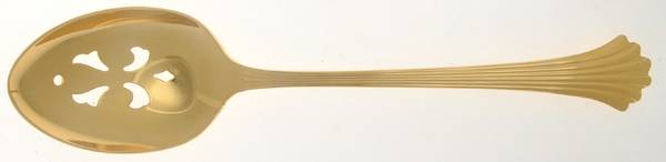 Golden Tiara (Gold Electroplate, 1985) Pierced Tablespoon (Serving Spoon)