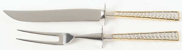 Golden Tradewinds (Sterling, 1975) Small Stainless Blade 2-Piece Steak Carving Set