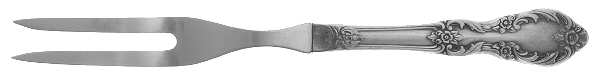 Grand Elegance (Silverplate, 1959) Small Steak Carving Fork with Stainless Prongs