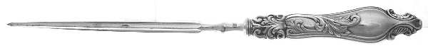Grecian (Silverplate, 1892) Small Steel Rod Sharpener Knife