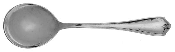 Grecian-New Grecian (Silverplate, 1913) Monogram Round Bowl Soup Spoon (Cream Soup)