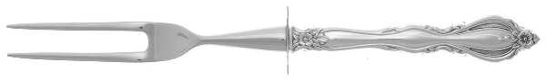 Grande Regency (Sterling, 1969) Small Steak Carving Fork with Stainless Prongs