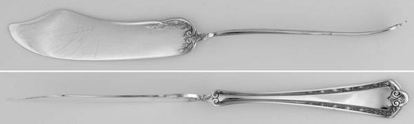 Hampden (Silverplate, 1915) Flat Twisted Handle Master Butter Knife