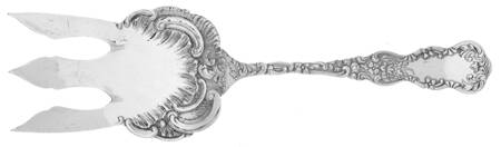 Harvard I (Silverplate, 1891) Large Solid Fish Serving Fork