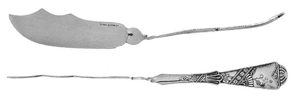 Harvard II (Silverplate, 1883) Flat Twisted Handle Master Butter Knife