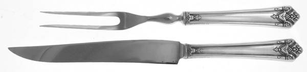 Her Majesty (Silverplate, 1931) Small Stainless Blade 2-Piece Steak Carving Set
