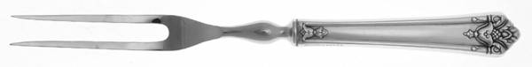 Her Majesty (Silverplate, 1931) Small Steak Carving Fork with Stainless Prongs