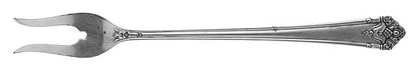 Her Majesty (Silverplate, 1931) Short Handle Pickle/Olive Fork