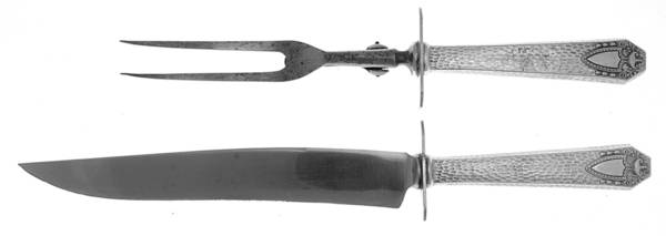 Heraldic (Silverplate, 1916) Small 2-Piece Steak Carving Set w/Stainless Blade