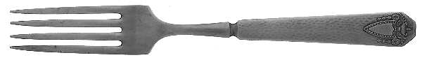 Heraldic (Silverplate, 1916) Indented Solid Handled Fork