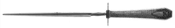 Heraldic (Silverplate, 1916) Large Roast Steel Rod Knife Sharpener