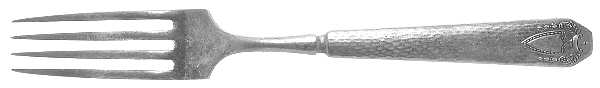 Heraldic (Silverplate, 1916) Indented Solid Handled Fork