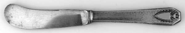 Heraldic (Silverplate, 1916) Hollow Handle Paddle Butter Spreader (Slvpt)
