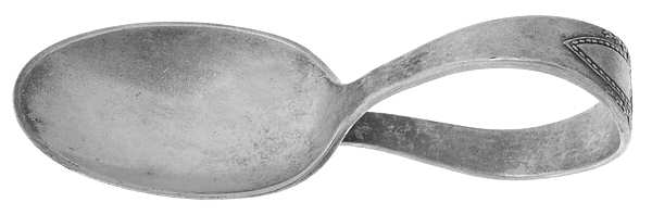 Heraldic (Silverplate, 1916) Curved Handle Baby Spoon