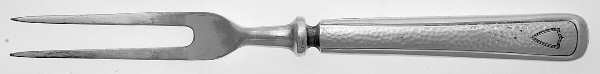 Heraldic (Silverplate, 1916) Small Steak Carving Fork with Stainless Prongs