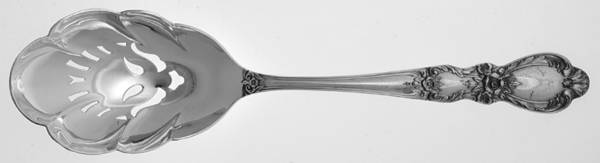 Heritage (Silverplate, 1953) Solid Pierced Shell Casserole Spoon