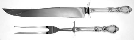 Heritage (Silverplate, 1953) Large 2-Piece Roast Carving Set w/Stainless Blade