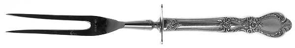 Heritage (Silverplate, 1953) Small Steak Carving Fork with Stainless Prongs