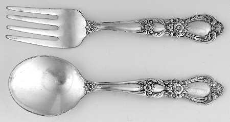 Heritage (Silverplate, 1953) 2 Pc Baby Set (BF, BS)