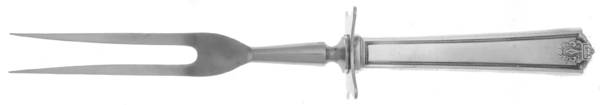 Homestead (Silverplate, 1922) Small Steak Carving Fork with Stainless Prongs