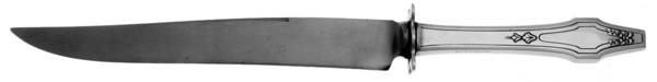 Hostess (Silverplate, 1921) Small Steak Carving Fork with Stainless Prongs