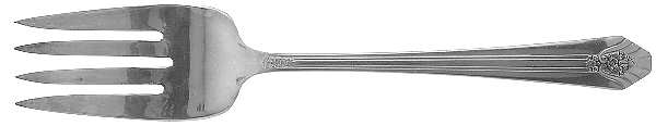 Imperial (Silverplate, 1939) Medium Solid Cold Meat Serving Fork