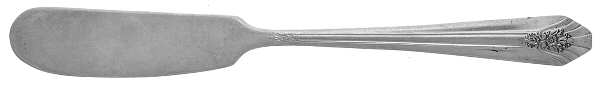 Imperial (Silverplate, 1939) Flat Handle Butter Spreader by International Silver
