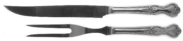 Inspiration-Magnolia (Silverplate-1951) Small Stainless Blade 2-Piece Steak Carving Set by International Silver