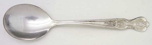Inspiration-Magnolia (Silverplate-1951) Round Bowl Soup Spoon (Gumbo) by International Silver