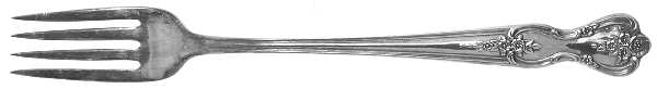 Inspiration-Magnolia (Silverplate-1951) Grille Fork (Viande) by International Silver