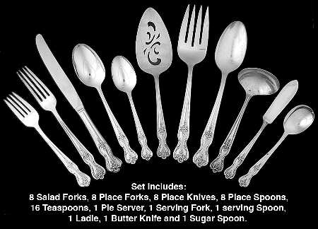 Inspiration-Magnolia (Silverplate-1951) 54 Piece Set
