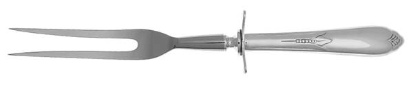 Inspiration (Silverplate-1933) Small Steak Carving Fork with Stainless Prongs
