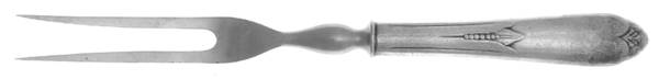 Inspiration (Silverplate-1933) Small Steak Carving Fork with Stainless Prongs