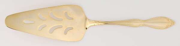 INS194 (GOLD ELECTPLT) Solid Pierced Pie Server by International Silver