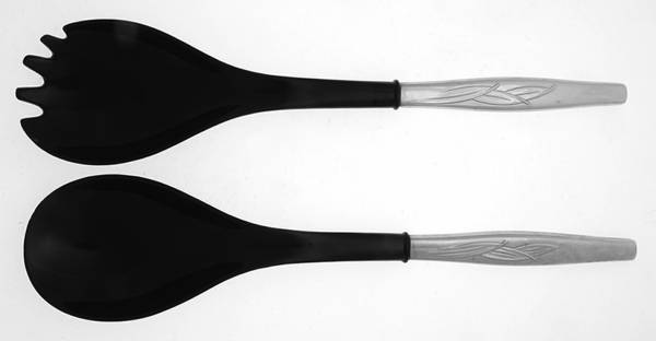 INS208 (STAINLESS) Plastic Bowl 2-Piece Salad Set