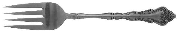 Abigail (Stainless) Large Solid Cold Meat Serving Fork