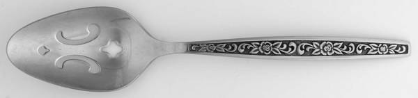 Enchanted Rose (Stainless) Pierced Tablespoon (Serving Spoon)