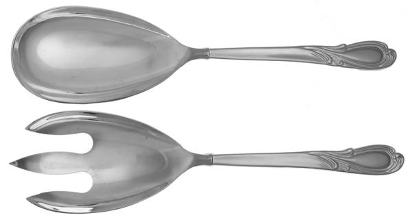 INS63 (Silverplate) (2 Pc) Solid Salad Set