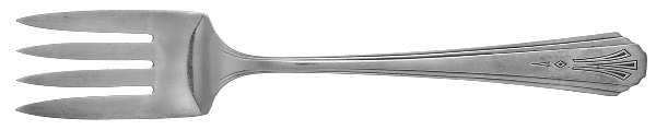 Ivanhoe (Silverplate, 1936) Medium Solid Cold Meat Serving Fork