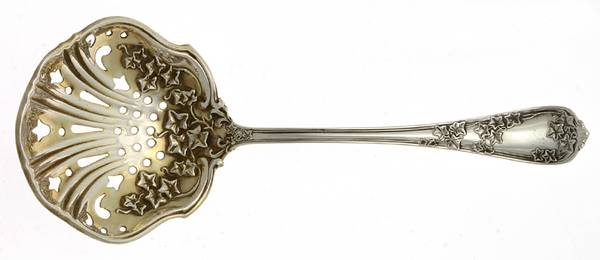 Ivy (Sterling, 1911) Solid Bon Bon Spoon with Pierced Bowl