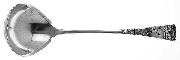 Japanese (Silverplate, 1879) Oyster Ladle Solid Piece