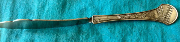 Japanese (Silverplate, 1885) Flat Twisted Handle Master Butter Knife