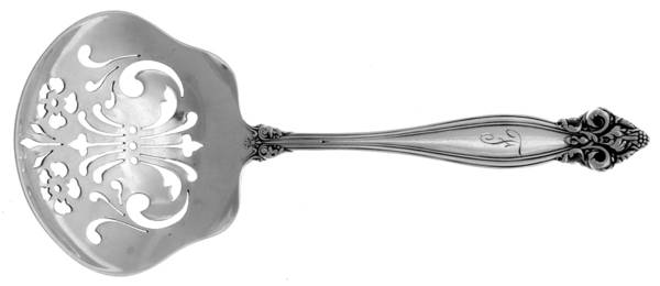 Jeanne d'Arc (Sterling, 1905 No Monos) Solid Bon Bon Spoon with Pierced Bowl