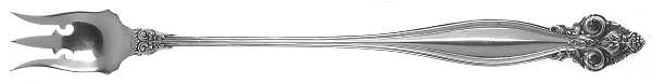 Jeanne d'Arc (Sterling, 1905 No Monos) Long Handle Pickle/Olive Fork