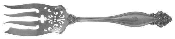 Jeanne d'Arc (Sterling, 1905 No Monos) Medium Solid Cold Meat Serving Fork