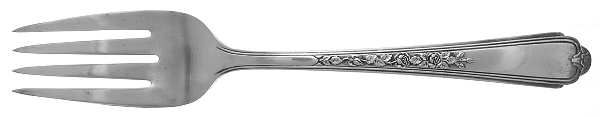 Jewel (Silverplate, 1938) Medium Solid Cold Meat Serving Fork