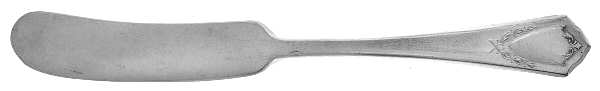 Jewell (Silverplate, 1916) Flat Handle Butter Spreader