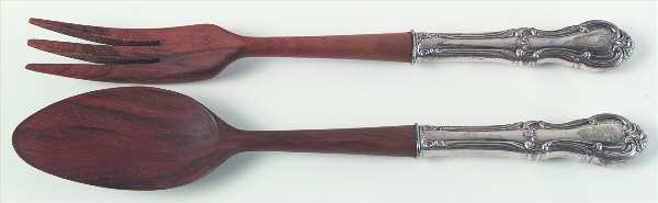 Joan of Arc (Sterling, 1940) Wooden Bowl 2 Piece Salad Set